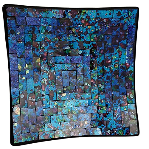 ART-CRAFT Dekoschale Mosaikschale blau Tonschale Schlüsselschale aus Terracotta mit handbemalten Glaselementen zu einem schönen Muster von Hand gearbeitet ART-CRAFT Dekoschale Mosaikschale blau Tonschale Schlüsselschale aus Terracotta mit handbemalten Glaselementen zu einem schönen Muster von Hand gearbeitet von ART-CRAFT