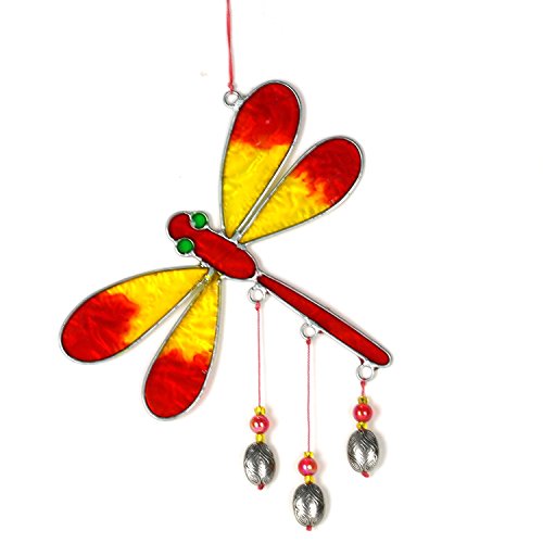 ART-CRAFT Fenster Hängedeko Sonnenfänger – Handgemachter Suncatcher für magische Lichtspiele – Fensterdeko und Gartendekon – Handbemalte Fensterdekoration - Motiv Libelle ART-CRAFT Fenster Hängedeko Sonnenfänger – Handgemachter Suncatcher für magische Lichtspiele – Fensterdeko und Gartendekon – Handbemalte Fensterdekoration - Motiv Libelle von ART-CRAFT