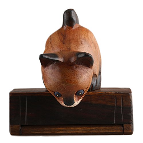 ART-CRAFT HTKA021 Holzkatze Kantensitzer bemalt 10 cm von ART-CRAFT