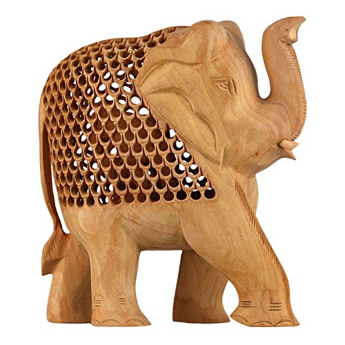 ART-CRAFT Holz-Elefant mit Baby eingeschnitzt aus Sheesham Holz 20cm von ART-CRAFT