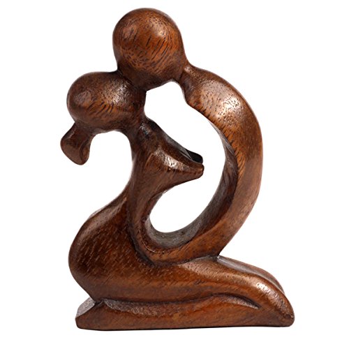 ART-CRAFT Küssendes Paar aus Suar Holz 10 cm von ART-CRAFT