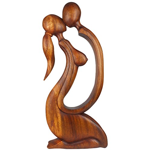 ART-CRAFT Küssendes Paar aus Suar Holz 60 cm von ART-CRAFT