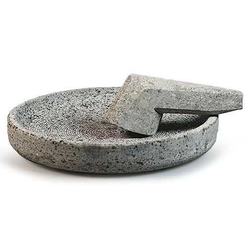 Cobek Mörser aus vulkanischem Gestein - Traditionelles Zerkleinern und Mahlen in modernem Design von ART-CRAFT