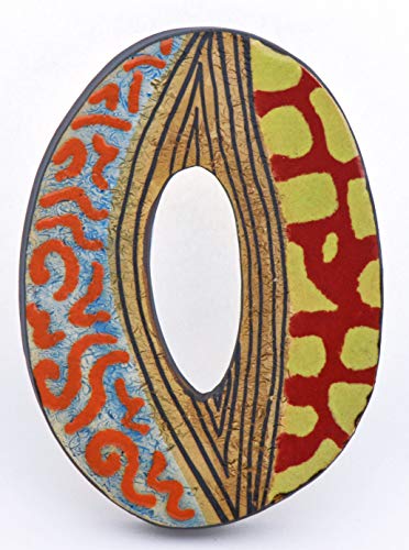 Hausnummern, Nummer 0, dekorativ, aus Keramik, handgefertigt und handbemalt, mit Foc-Art-Dekoration, mehrfarbig, 16 cm x 11 cm x 1,5 cm von ART ESCUDELLERS
