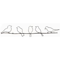 Art For The Home - Metal Art - Wanddeko - Vogel - Schwarz - 60x12,5cm - Schwarz von ART FOR THE HOME