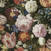 WOW - Vliestapete - Alte Meisters Blumen - 10m x 52cm - Mehrfarbig von Wow