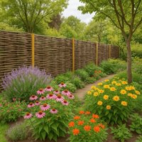 Art-garden - Zaunpaneel aus geflochtenem Haselnussstrauch in horizontaler - Höhe 75 x Breite 150 cm von ART-GARDEN