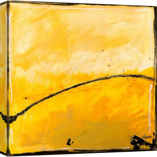 ART PRINT CAFE' – Abstraktes Leinwandbild, gelb – H. Romero – Yellow Sand – 50X50 cm von ART PRINT CAFE'