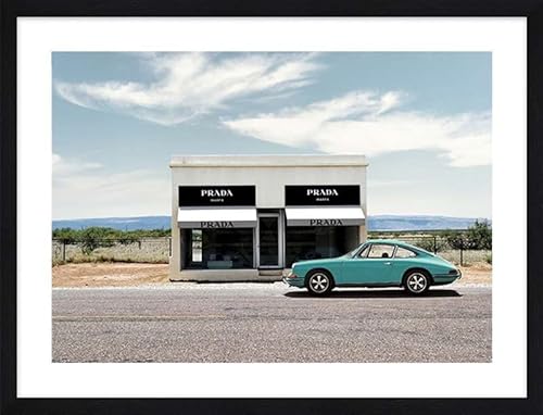 ART PRINT CAFE' – Foto-Kunstbild – Julian Lauren, Marfa, Texas. Gerahmte Kunstdrucke, Rahmenfarbe: Schwarz von ART PRINT CAFE'