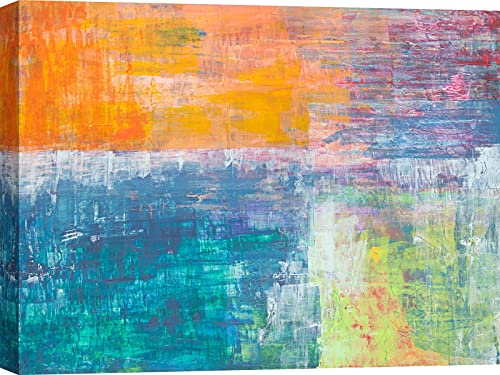 Art Print Café – Abstraktes Bilder auf Leinwand – Italo Corrado, Sonne Himmel Meer – 120 x 90 cm von ART PRINT CAFE'