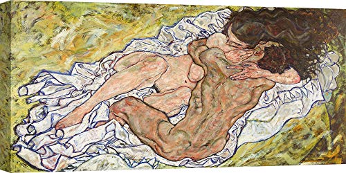 Art Print Cafe - Kunstdruck auf Leinwand - Egon Schiele - Die Umarmung - 140 x 70 cm von ART PRINT CAFE'