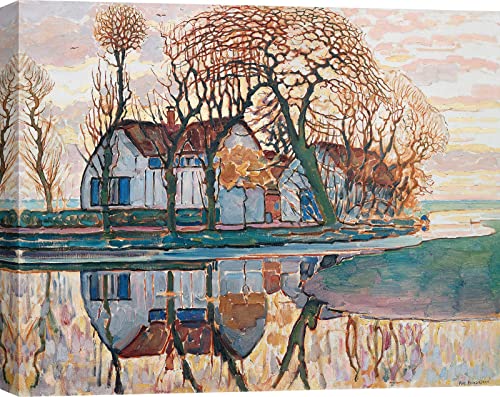 Art Print Cafe - Kunstdruck auf Leinwand - Piet Mondrian, Bauernhof in Duivendrecht - 60 x 40 cm von ART PRINT CAFE'