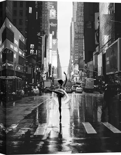 Art Print Cafe – Leinwandbild mit Tanzmotiv - Julian Lauren, Manhattan Ballet II (B&W) - 120x90 cm von ART PRINT CAFE'