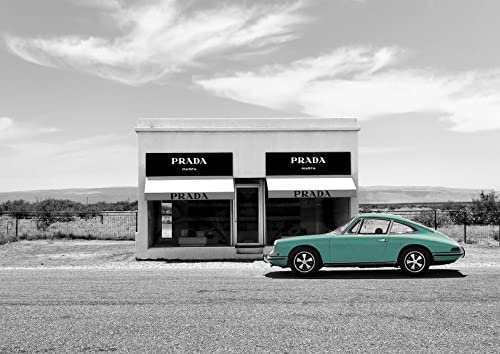 Art Print Cafe – Mode Leinwandbilder – Julian Lauren, Marfa, Texas (BW) – 80 x 60 cm von ART PRINT CAFE'