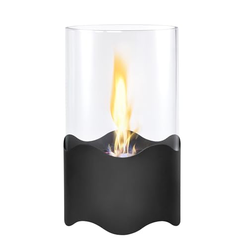 ATR ART TO REAL Bioethanol-Kamin, Indoor-Feuerstelle, tragbare Tisch-Feuerstelle, winddichtes Glas-Bioethanol-Feuer, 0,27 l Bioethanol-Brenner, Wellenform ATR ART TO REAL Bioethanol-Kamin, Indoor-Feuerstelle, tragbare Tisch-Feuerstelle, winddichtes Glas-Bioethanol-Feuer, 0,27 l Bioethanol-Brenner, Wellenform von ART TO REAL