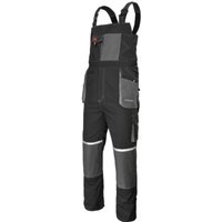 Arbeitslatzhose mit Kniepolstertaschen grau mit reflektierenden Elementen 54 von ART.MAS