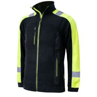 Art.mas - Fleecejacke mit fluoreszierenden Elementen und Reflexstreifen m - Schwarz von ART.MAS