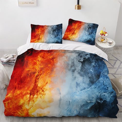ARTAMA Jungen Bettwäsche Set 155x220cm Kinder Flamme Bettbezug Set für Jugendliche Schlafzimmer Rot Blau Dekor Bedding Betten mit 1 Kissenbezug 80x80cm ARTAMA Jungen Bettwäsche Set 155x220cm Kinder Flamme Bettbezug Set für Jugendliche Schlafzimmer Rot Blau Dekor Bedding Betten mit 1 Kissenbezug 80x80cm von ARTAMA