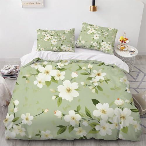 ARTAMA Jungen Blume Tröster Startseite Satz, Kinder Natürliche Pflanzen Bettwäsche Satz 200x200cm, Moderne Bettbezug Für Jugendliche Jugend Mädchen,Schlafzimmer Dekor von ARTAMA