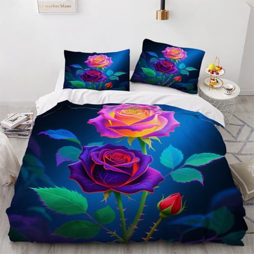 Jungen Trösterbezug-Set, Kinder Rose Bettwäsche Satz 135x200cm, Anlage Bettbezug Für Jugendliche Jugend Mädchen,Startseite Schlafzimmer Dekor Jungen Trösterbezug-Set, Kinder Rose Bettwäsche Satz 135x200cm, Anlage Bettbezug Für Jugendliche Jugend Mädchen,Startseite Schlafzimmer Dekor von ARTAMA