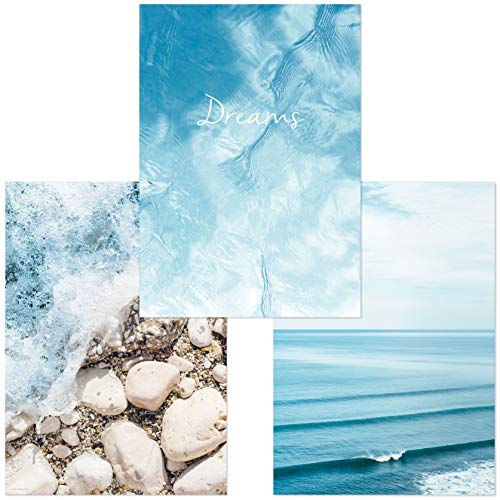 ARTBAY Poster 3er-Set DIN A3 (29,7 x 42,0 cm) - Dreams - Meer | Landschaft | Natur | Wandbilder für das Wohnzimmer, Schlafzimmer, Küche oder Büro | Premium Qualität | ohne Bilderrahmen von ARTBAY