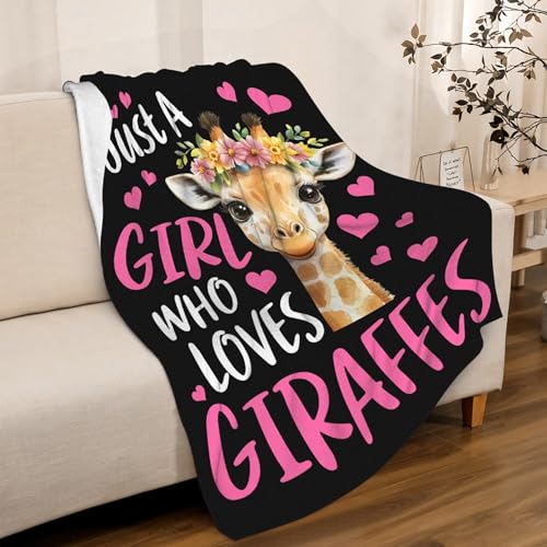ARTBLANKET Just A Girl Who Loves Giraffen-Decke, Geschenke für Jungen und Mädchen, superweiche, warme, leichte Überwurfdecke für Kinder, Couch, Heimdekoration, 101,6 x 127,7 cm, für Kinder ARTBLANKET Just A Girl Who Loves Giraffen-Decke, Geschenke für Jungen und Mädchen, superweiche, warme, leichte Überwurfdecke für Kinder, Couch, Heimdekoration, 101,6 x 127,7 cm, für Kinder von ARTBLANKET