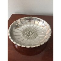 Silber Alpaka Tablett Gestanzt Blumenmotive von ARTCRISTY