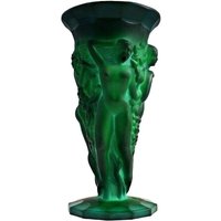 Art Deco Malachit Glasvase H. Hoffmann Boho Style von ARTDECO1930GLASS