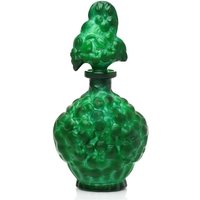 Art Deco Parfümflasche Aus Malachitglas H. Hoffmann, Stil Der 1930Er Jahre von ARTDECO1930GLASS