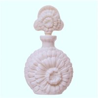 Art Deco Rosa Glas Parfümflasche H. Hoffmann Boho Sonnenblume Stopper von ARTDECO1930GLASS
