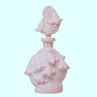 Art Deco Rosa Glas Parfümflasche H. Hoffmann Floral Bells Stopfen von ARTDECO1930GLASS