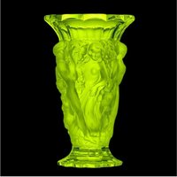 Art Deco Gelbe Vaseline Glasvase 1930Er Jahre H. Hoffmann | Grosse Blumenvase Damen & Blumenschmuck Sammler Uranglas Vase von ARTDECO1930GLASS