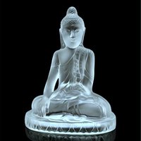 Bezaubernde Art Deco Glas Groß-statue "Buddha' Skulptur 1930 H.hoffmann von ARTDECO1930ETSY