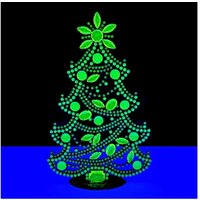 Uranglas Weihnachtsbaum Vintage Strasssteine Leuchtende Ornament Boho Sammlerstück Vaseline Uranglas Weihnachtsbaum Vintage Strasssteine Leuchtende Ornament Boho Sammlerstück Vaseline von ARTDECO1930GLASS