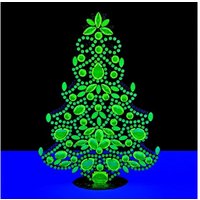 Vintage Uranglas Weihnachtsbaum Boho Strass Ornament von ARTDECO1930GLASS
