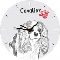 Cavalier, Stehende Uhr Mit Mdf Dem Bild Eines Hundes von ARTDOGshop