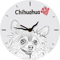 Chihuahua 2, Stehende Uhr Mit Mdf Dem Bild Eines Hundes von ARTDOGshop