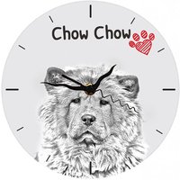 Chow Chow, Stehende Uhr Mit Mdf Dem Bild Eines Hundes von ARTDOGshop