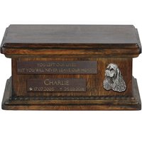 Niedrig Urne Für Hundeasche Mit Relief Und Satz Ihrem Hundenamen Datum - American Cocker Spaniel, Art-Dog von ARTDOGshop