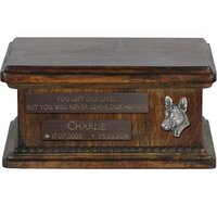 Niedrig Urne Für Hundeasche Mit Relief Und Satz Ihrem Hundenamen Datum - Basenji, Art-Dog von ARTDOGshop