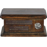 Niedrig Urne Für Hundeasche Mit Relief Und Satz Ihrem Hundenamen Datum - Bordeauxdogge, Art-Dog von ARTDOGshop