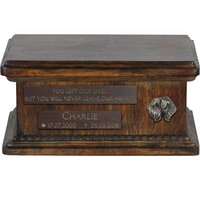 Niedrig Urne Für Hundeasche Mit Relief Und Satz Ihrem Hundenamen Datum - Irish Soft Coated Wheaten Terrier, Art-Dog von ARTDOGshop