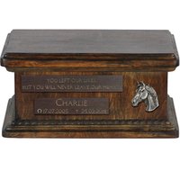 Niedrig Urne Für Pferdeasche Mit Relief Und Satz Ihrem Pferdenamen Datum - Araber, Art-Dog von ARTDOGshop