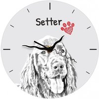 Setter, Stehende Uhr Mit Mdf Dem Bild Eines Hundes von ARTDOGshop