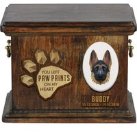 Urne Für Hundeasche Mit Keramikplatte Und Beschreibung - Geometrisch Deutsche Schäferhund , Art-Dog von ARTDOGshop