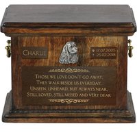 Urne Für Hundeasche Mit Relief Und Satz Ihrem Hundenamen Datum - American Cocker Spaniel, Art-Dog von ARTDOGshop