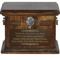 Urne Für Hundeasche Mit Relief Und Satz Ihrem Hundenamen Datum - Bernhardiner, Art-Dog von ARTDOGshop