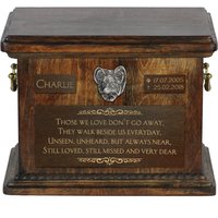 Urne Für Hundeasche Mit Relief Und Satz Ihrem Hundenamen Datum - Papillon, Art-Dog von ARTDOGshop