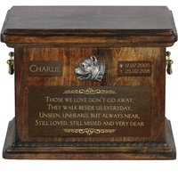 Urne Für Hundeasche Mit Relief Und Satz Ihrem Hundenamen Datum - Pit Bull Terrier, Art-Dog von ARTDOGshop