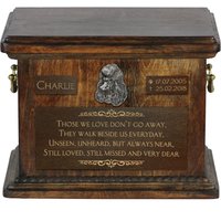 Urne Für Hundeasche Mit Relief Und Satz Ihrem Hundenamen Datum - Pudel, Art-Dog von ARTDOGshop